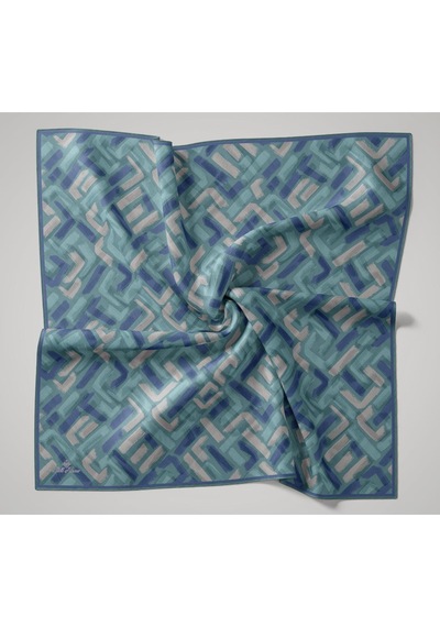 Silk Home Soft Eşarp 73096-20 Turkuaz, Saks, Gümüş, Yeşil