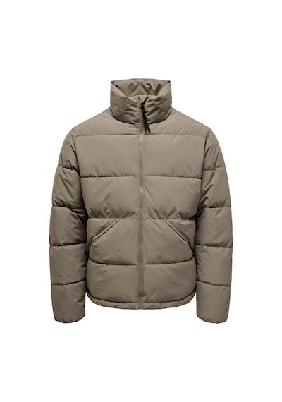 Only & Sons Onspack Lıfe Puffer Jacket Otw Erkek Gri Mont - 22034718 Gri