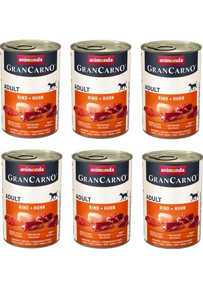 Animonda Gran Carno Sığır Ve Tavuklu Köpek Konserve 400 G X 6 Adet