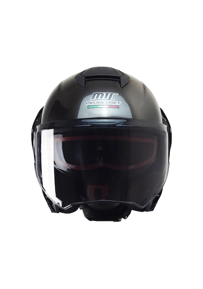 Mts 969 Çene Açılır Modüler Kask Jeans Siyah Camlı+güneş Vizörlü
