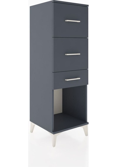 Hyperion Dolap 3 Çekmeceli 44x44x134 Antrasit-antrasit Antrasit