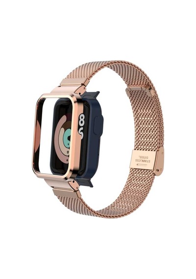 Xiaomi Redmi Watch Mi Watch Lite Uyumlu Krd-59 Metal Kordon Casey Mobile Gold