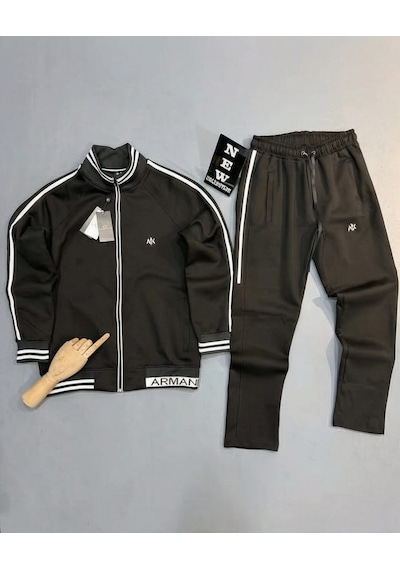Besa Sport Wear Siyah Erkek Şerit Detaylı Fermuarlı Eşofman Takımı Günlük Ve Spor Kullanım Besa Sport Wear Siyah Erkek Şerit Detaylı Fermuarlı Eşofman Takımı Günlük Ve Spor Kullanım