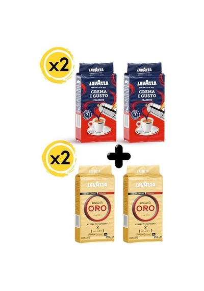 Lavazza Crema E Gusto Filtre Kahve 2 x 250 G & Qualita Oro Filtre Kahve 2 x 250 G