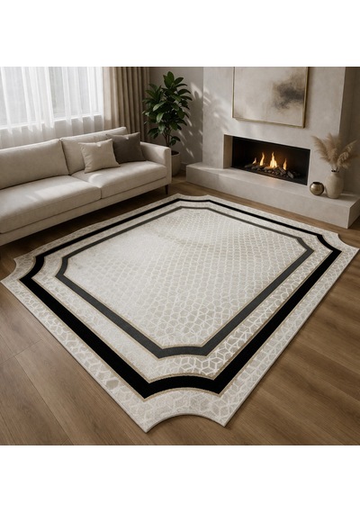 Bahariye Halı Deep 6089 X Krem Modern Salon Halısı