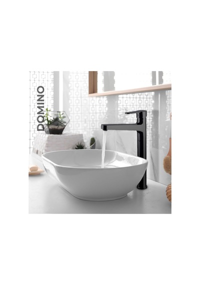 Newarc - Domino Çanak Tipi Lavabo Bataryası Siyah - 971001b 210078 Siyah