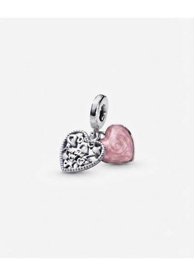 Celikchi Aile Temalı Gümüş Charm Love Makes A Family