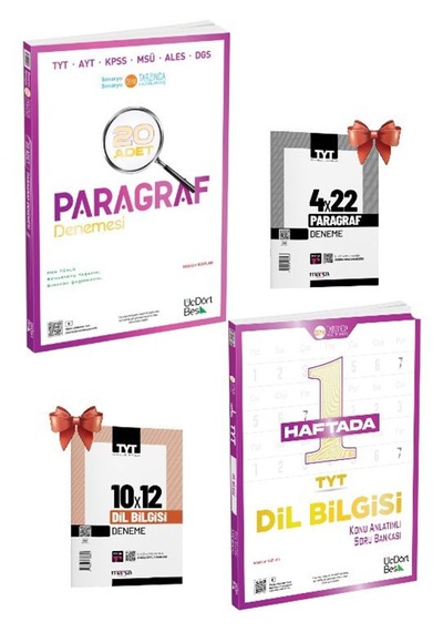 345 - 20 Li Paragraf Deneme-345-1 Haftada Tyt Dilbilgisi Konu Anlatımlı Soru Bankası-tyt Deneme