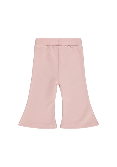 Civil Baby Civil Basic Kalp Etiketli İspanyol Paça 6-18 Ay Eşofman Altı - Pembe Pudra Pembesi