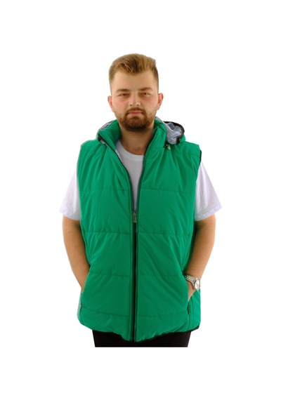 Mode Xl Büyük Beden Erkek Kapitone Yelek U24702 Yeşil Yeşil