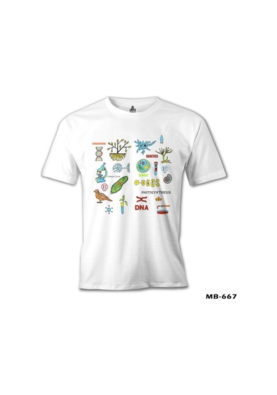 Biyoloji - Dna Beyaz Erkek Tshirt
