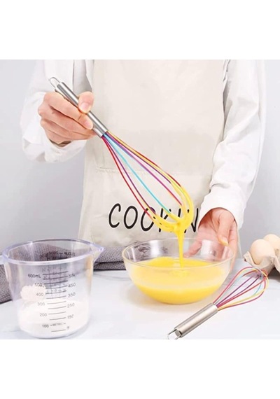 Yenigeldi 1 Adet Renkli Silikon Yapışmaz Çırpıcı Pratik Yumurta Çırpıcı Yemek Pişirmek Için 29 Cm Diğer