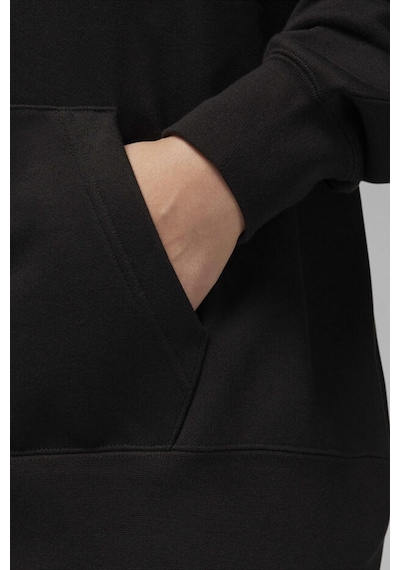 Nike Jordan Flight Full Zip Oversize Hoodie Kadın Oversize Kapüşonlu Sweatshirt Siyah Siyah