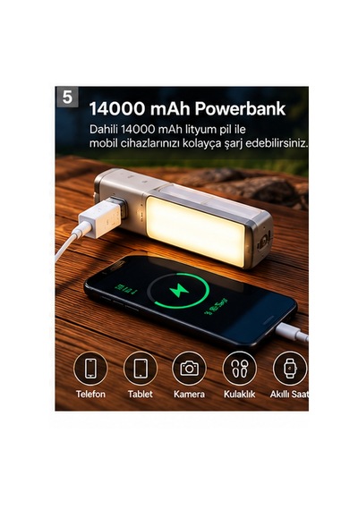 Klarus Cl2 Pro 4 Kollu Katlanabilir Kamp Lambası Beyaz