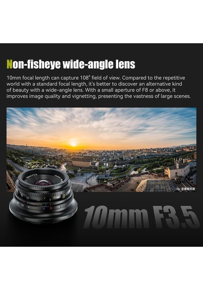 Aynasız Kameralar İçin Aps-c Sabit Odaklı Gözleme Lensi Mf10 Mm F3.5 Geniş Açılı Objektif, Nikon Z Zfc Z50 Z30 İle Uyumlu Çok Renkli