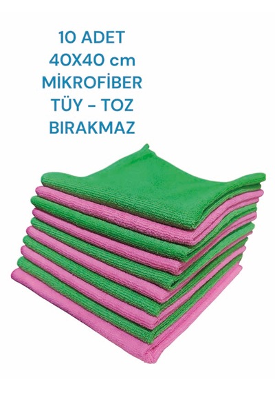 Mikrofiber Temizlik Bezi Çok Amaçlı Sık Dokumalı 10 Adet