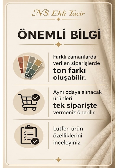 Kiremit Blackout Termal Güneşlik Fon Perde En X Boy