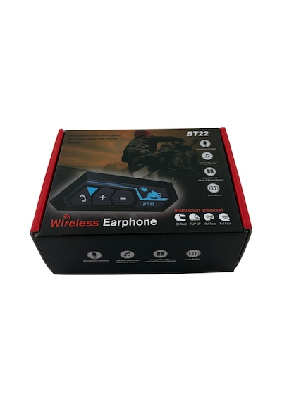 Bt22 Motosiklet Bluetooth V5.0 Intercom Interkom Su Geçirmez