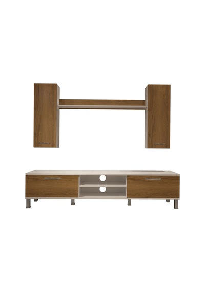 Decoraktiv Eko 5d Mdf Dvd Krom Ayaklı Tv Ünitesi Tv Sehpası - Beyaz Pera Beyaz - Meşe Decoraktiv Eko 5d Mdf Dvd Krom Ayaklı Tv Ünitesi Tv Sehpası - Beyaz Pera Beyaz - Meşe