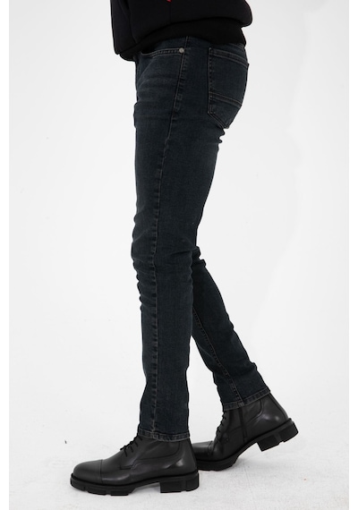 Erkek Taşlamalı Antrasit Slim Fit Likralı Esnek Jeans Kot Pantolon (492242320)