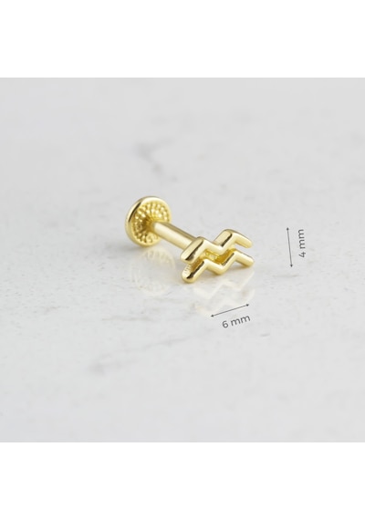 Glorria Altın Kova Burcu Tragus Piercing Çok Renkli