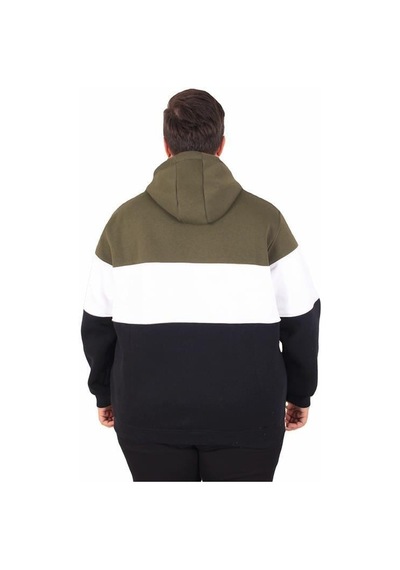 Starbattal Büyük Beden Kapüşonlu 3ip Sweat Mg 25725 Hakı Haki