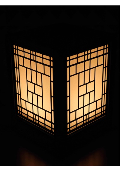 Serie Lumina Shoji Masa Ve Gece Lambası - Full Klasik Zen Kafes 4 Duvar Japon Feneri Sıcak Led Ambiyans Işığı Siyah