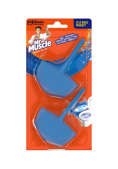 Mr. Muscle Aqua Blue Klozet Blok 2'li 80 G Mr. Muscle Aqua Blue Klozet Blok 2'li 80 G