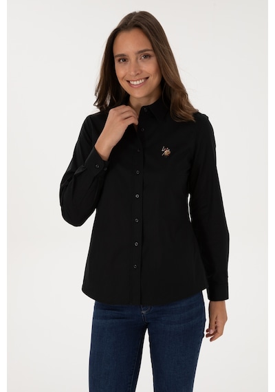 U.s. Polo Assn. Kadın Siyah Gömlek Basic 50308038-vr046 Siyah