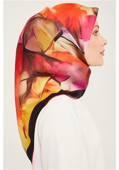 Armine Twill İpek Eşarp 23ka9014 34 Çok Renkli