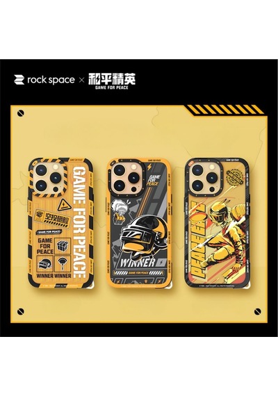 Rock Space Apple Uyumlu iPhone 13 Pro Max Kılıf Peace Elite Serisi - Sarı Pubg Temalı Sari