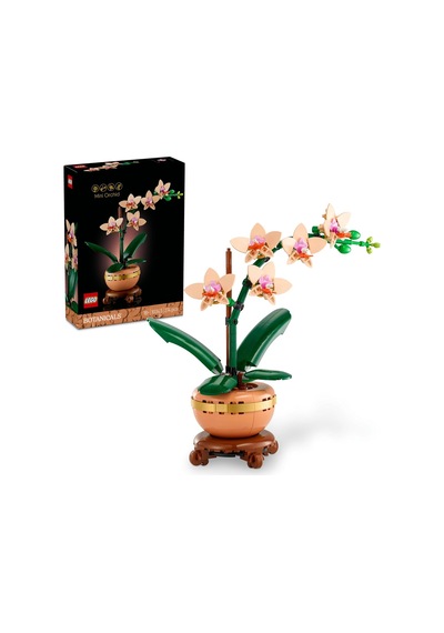 Botanicals Mini Orkide 10343 Yetişkinler İçin Açık Renkli Terakota Saksı Ve Ahşap Efektli Kaide İçeren Sevgililer Günü'ne Özel Yapay Çiçek Modeli Yapım Seti 274 Parça