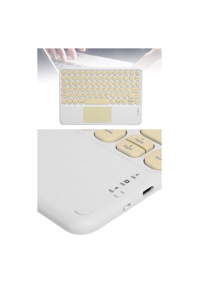 Bluetooth - 217 - Touchpad Klavye 10.9 İnch Kablosuz Wifi Q - Glblseme - Klavye Slim