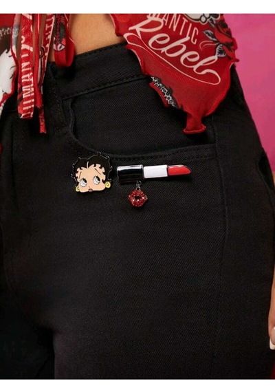 Betty Boop 2'li Broş Seti Kırmızı