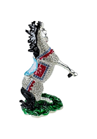 Şahlanan At Biblo Gümüş Taş Detaylı Dekoratif Obje 15 10 CM Şahlanan At Biblo Gümüş Taş Detaylı Dekoratif Obje 15 10 CM