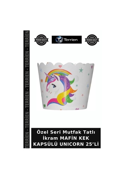 Özel Seri Mutfak Tatlı İkram Mafin Kek Kapsülü Unıcorn 25 Li Diğer