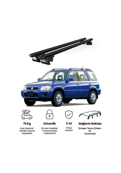 Venüs Honda Cr-v 1996-2002 Uyumlu Siyah Ara Atkı Port Bagaj Tavan Barı