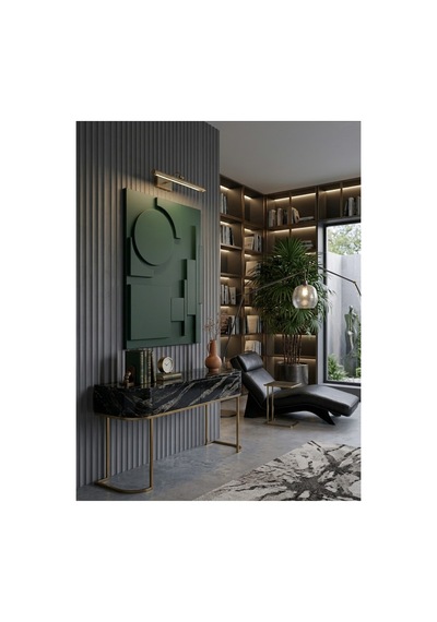 Modern Geometrik Tasarım Tamamı Suntalam Kabartmalı Dekoratif Duvar Tablosu Haki - 943212241 Haki