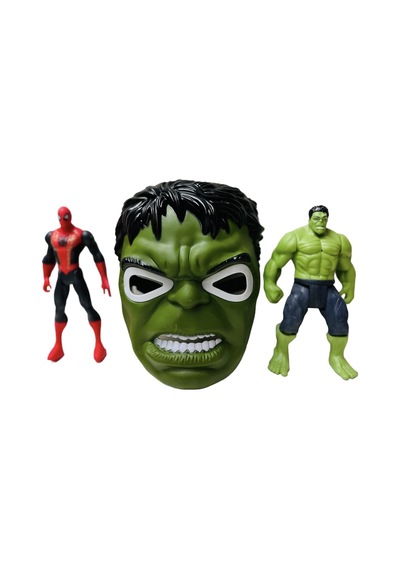 Avengers Işıklı Örümcek Adam Hulk ve Işıklı Hulk Maske Oyun Seti
