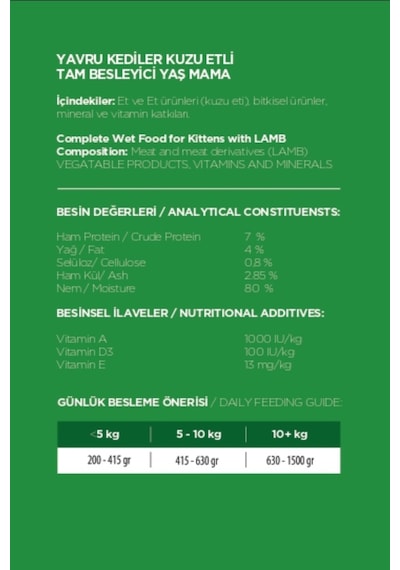 Propaw Kuzu Parça Etli Jöleli Premium Tahılsız Yavru Kedi Maması 12 x 415 G