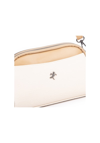 Nas Bag Kadın Mini Şık Çapraz Çanta Krem Camel Gofraj Krem - Camel