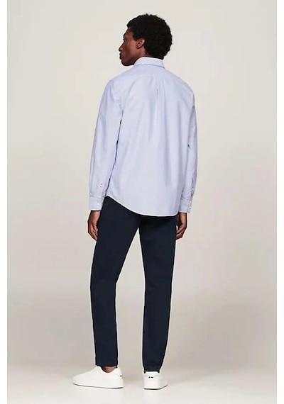 Tommy Hilfiger Erkek Mavi Solid Heritage Oxford Gömlek Mavi