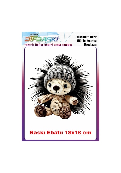 Örgü Görünümlü Ütü İle Yapışan Tişört Tekstil Baskı 3229