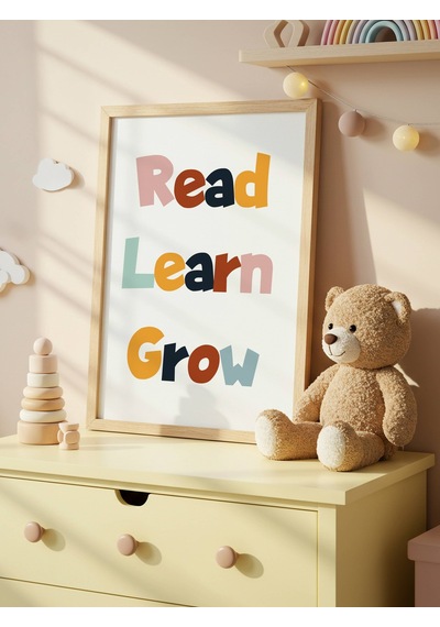 Read Learn Grow Dijital Baskı Poster V3 Çerçevesiz