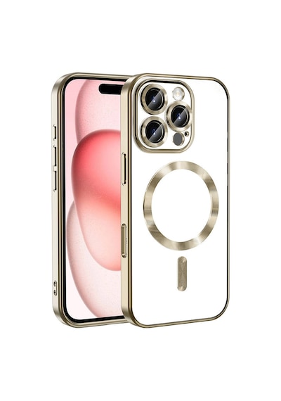 Zore İphone 16 Pro Max Kılıf Kamera Korumalı Magsafe Wireless Şarj Özellikli Nvth Demre Kapak - Rose Gold