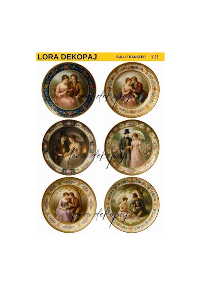Lora Dekopaj Sulu Transfer Kağıdı - 521 25x35 Cm