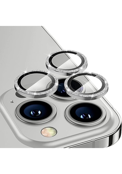 Ally iPhone Uyumlu 14 Pro-14 Pro Max Diamond Taş İşlemeli Alüminyum Alaşımlı Kamera Lens Koruyucu- 5775 Altın