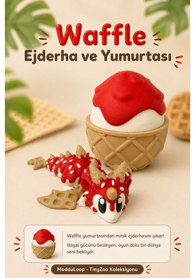 Waffle Ejderha Ve Yumurtası Hareketli Figür Oyuncak