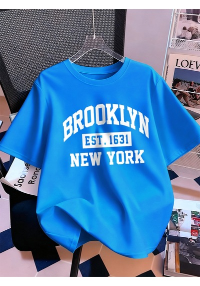 Noıssey Urban Pop Graphic Kadın Tişört Koleksiyonukod 5080 Bebe Mavi