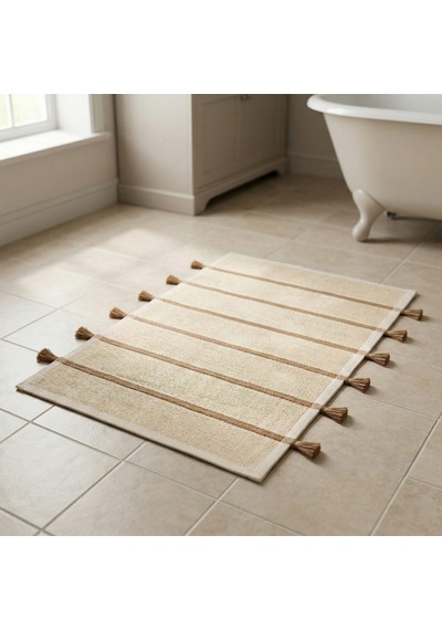 Soft Rigel Banyo Paspası - Ekru / Bej - 60x100 Cm Çok Renkli